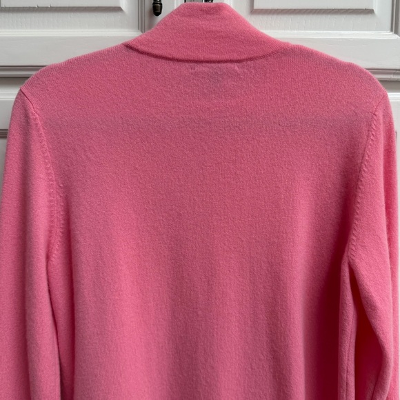Lands End 100% Cashmere Turtleneck Sweater in Pink Size Large Petite - Picture 5 of 8